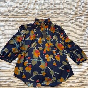 Floral Button-Up Blouse